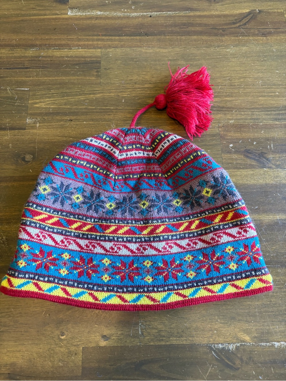 Turtle Fur Beanie Winter Hat Merino Wool Blend Snowflake Warm Multicolor OS